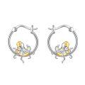 wholesale 925 Sterling Silver Octopus Hoop Earrings Wholesale With Selfie Pose-0-0