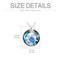 wholesale 925 Sterling Silver Sea Turtle Starfish Blue Opal Crystal Urn Memorial Pendant Necklace-0-3