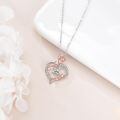 wholesale 925 Sterling Silver Rose Heart Necklace Wholesale With 25 Charm-0-2