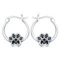 TOUPOP Sterling Silver S925 Dachshund Paw French Bulldog Dog Hoop Earrings Women Birthday Gift-0-0