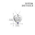 wholesale 925 Sterling Silver Heart-Shaped Pendant with Purple Stone - Always Remember You're Braver Motivational Jewelry for Women-0-3