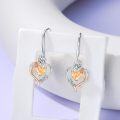 wholesale TOUPOP Citrine November Birthstone Earrings Sterling Silver Rose Heart Citrine Earrings Heart Butterfly Earrings Jewelry Anniversary Birthday Christmas Gifts For Women Her Wife Girlfriend Mom -0-3