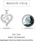 wholesale 925 Sterling Silver I Love You Mom Moonstone Heart Pendant Necklace-0-4