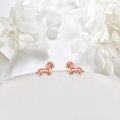 wholesale Rose Gold 925 Sterling Silver Dachshund Stud Earrings - Cute Dog s for Women-0-2