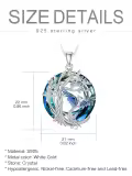 TOUPOP Sterling Silver Crystal Phoenix Necklace Pendant Jewelry-0-3