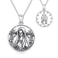 wholesale 925 Sterling Silver Miraculous Medal Pendant-A2-Virgin Mary