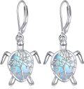 wholesale 925 Sterling Silver Blue Crystal Crab Dangle Earrings Sea Life Gift for Her-0-0