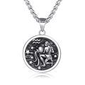 wholesale 925 Sterling Silver Aquarius Zodiac Sign Constellation Pendant Necklace s for Men Women Gifts Astrology Jewelry Accessories-0-0