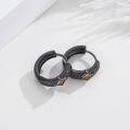 wholesale Titanium Metal Tiger Eye Square Celtic Knot Huggie Hoop Earrings for Men 49 chars-0-2