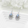 wholesale 925 Sterling Silver Labradorite Teardrop Filigree Leverback Earrings-0-2