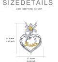 wholesale 925 Sterling Silver Lily Heart I Love You Sister Pendant Necklace - Fashion s for Women-0-5