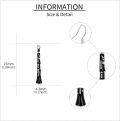 wholesale 925 Sterling Silver Black Enamel Musical Instrument Dangle Earrings Gift for Her-0-4