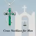 wholesale 925 Sterling Silver Black Enamel Deer Antlers Cross Pendant Necklaces Wholesale with Stainless steel chain for Men -0-14