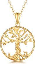 wholesale 14K Gold Celtic Tree of Life Pendant Necklace for Women - 18 Chain-0-0