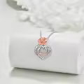 wholesale 925 Sterling Silver Rose Heart I Love You Sister Pendant Necklace Wholesale - Fashion s for Women-0-3