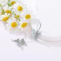 wholesale 925 Sterling Silver Opal Butterfly Leverback Drop Earrings Gift for Her-0-1