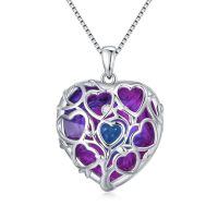 TOUPOP Sterling Silver Birthstone Tree Of Life Necklace Pendant-undefined