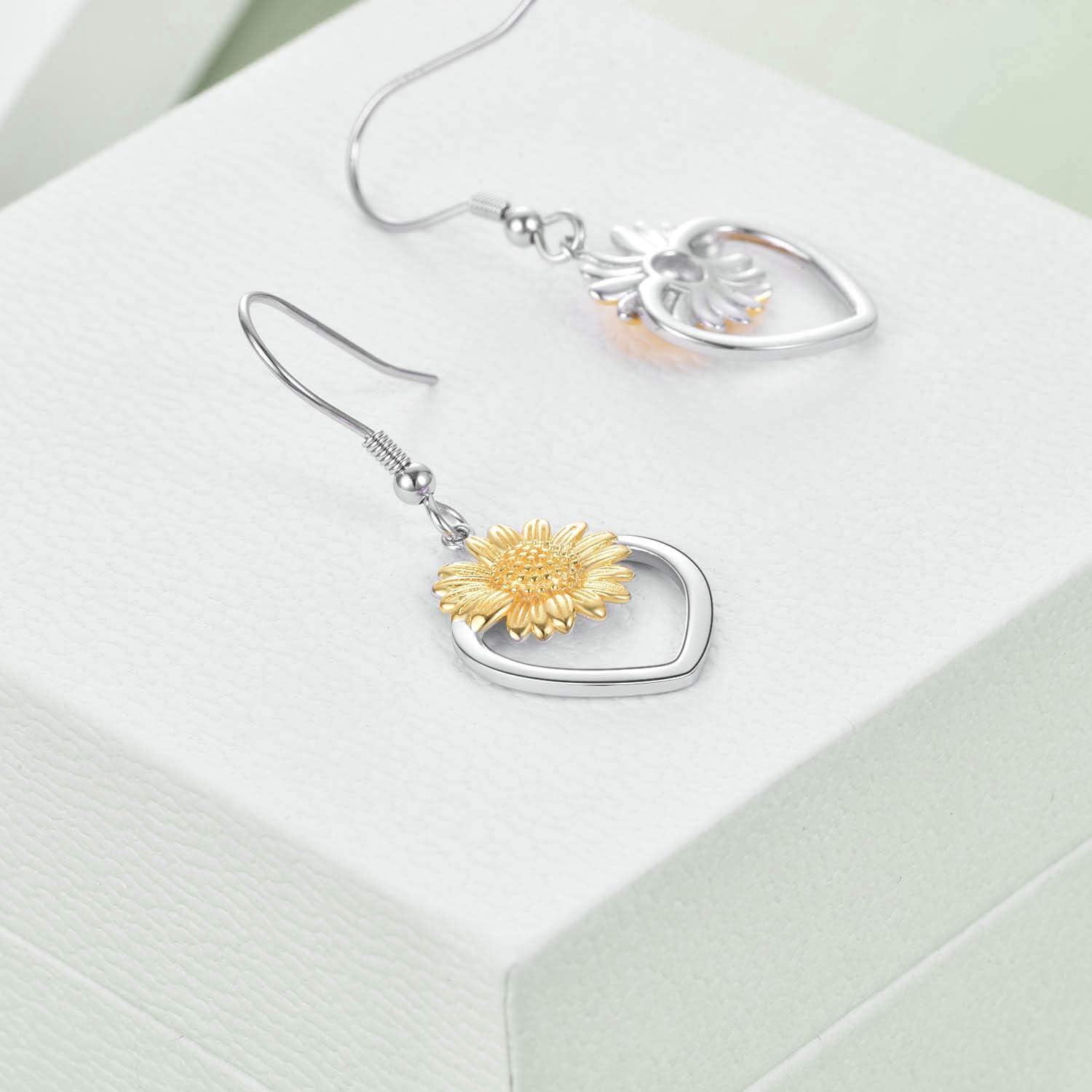 925 Sterling Silver Multicolor Floral Leverback Earrings-0-4