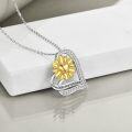 wholesale TOUPOP Sunflower Necklace You Are My Sunshine Necklace Sterling Silver Sunflower Pendant Necklace Jewelry For Women -0-4