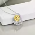 TOUPOP Sterling Silver Sunflower Pendant Necklace Jewelry For Women-0-4