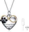 wholesale 925 Sterling Silver Heart Paw Print Cremation Urn Pendant Necklace for Pet Memorial Keepsake  for Women and Men-0-0