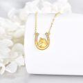 wholesale 14K Gold Unicorn Horseshoe Pendant Necklace - Summer s for Women Lovers Valentines Mother's Day-0-1