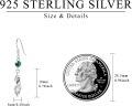 wholesale 925 Sterling Silver Malachite Leaf Drop Earrings-0-3