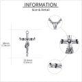 wholesale 925 Sterling Silver Jesus Crucifix Cross Pendant Necklace with 3D Design and  for Men Women -0-2