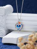 TOUPOP Sterling Silver Crystal Necklace 'I Love You For Always And Forever'-0-3