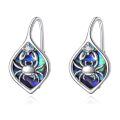 wholesale 925 Sterling Silver Crab Drop Earrings With Cubic Zirconia And Iridescent Shell-0-0