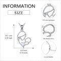 wholesale 925 Sterling Silver Opal Heart Infinity Pendant Necklace  for Women-0-4