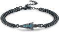 wholesale  Celtic Knot Arrowhead Bracelet w/ Blue Opal Stone - Adjustable Size (7-9 in)-0-0