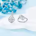 wholesale 925 Sterling Silver Celtic Knot Trinity Witch's Knot Drop Earrings Wholesale Irish  for Women Girls-0-3