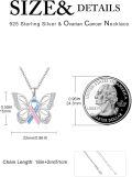 wholesale Sterling Silver Butterfly Pendant Necklace PTSD Awareness Inspirational Jewelry Gift for Women-0-13