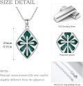 wholesale  925 Sterling Silver Malachite Hollow Cross Pendant Necklace 23mm with 18+2 Adjustable Chain for Women Men-0-5