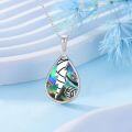 wholesale 925 Sterling Silver Volleyball Design Abalone Shell Pendant Necklace for Men & Women-0-1
