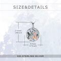 wholesale 925 Sterling Silver Green Moss Agate Mermaid Pendant Necklaces for Women Ocean Life s 45cm Chain Length-0-3