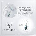 wholesale 925 Sterling Silver Moonstone Black Cat Leverback Drop Earrings for Women-0-4