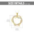 TOUPOP 14K Gold & Stone Heart Necklace, Mothers Day Gifts For Women-0-1