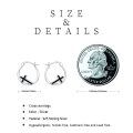 wholesale 925 Sterling Silver Hoop Earrings Wholesale With Cross Design-0-3