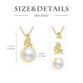wholesale 14K Gold Leaf Design with Black Tahitian Pearl Pendant Necklace (AAA Quality)-0-9