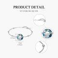 wholesale 925 Sterling Silver Blue Crystal Plane Tree of Life Bracelet for Women-0-2