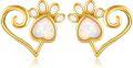 wholesale 14K Gold Opal Heart Dog Cat Animal Lover Stud Earring for Women Girls Gifts-0-0