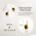 wholesale 925 Sterling Silver Black Onyx Gold Plated Filigree Earrings-0-4