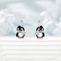 wholesale 925 Sterling Silver Penguin Snowflake Stud Earrings for Women-0-3