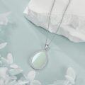 wholesale 925 Sterling Silver Teardrop Pendant Necklace with Opal Stone for Women s-0-15
