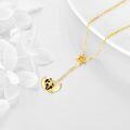 wholesale 14K Gold Panda on Crescent Moon with Star Pendant Necklace for Women Mother's Day Gift Jewelry Accessory-0-5