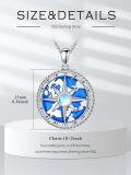 wholesale 925 Sterling Silver Compass World Map Pendant Necklace for Women Girls-0-1