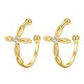 wholesale 14K Gold Flower Shape No-Piercing Ear Cuffs for Women-0-0