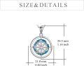wholesale 925 Sterling Silver Blue Enamel Compass Pendant Necklace Travel Talisman Graduation Gift for Women and Men-0-2